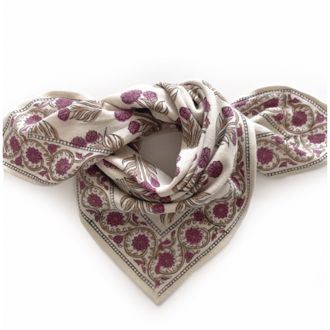 Small Foulard Manika "Bouton d'Or" coquillage - APACHES