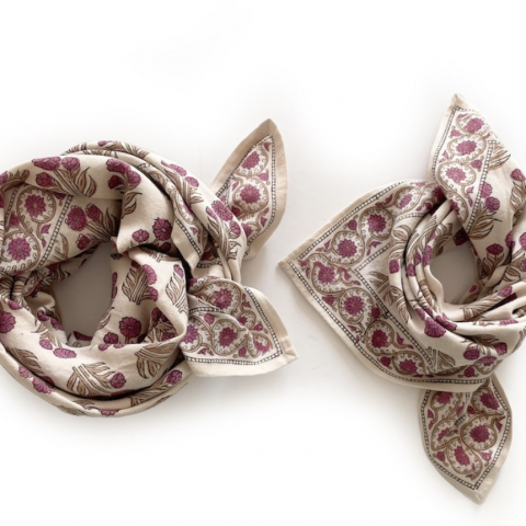 Small Foulard Manika "Bouton d'Or" coquillage - APACHES
