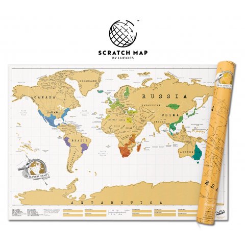 Carte du monde à gratter ORIGINAL Scratch Map®