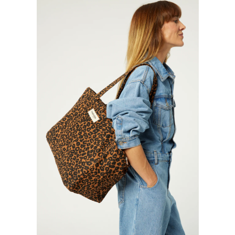 Célestins le sac 24h en coton recyclé - Léopard