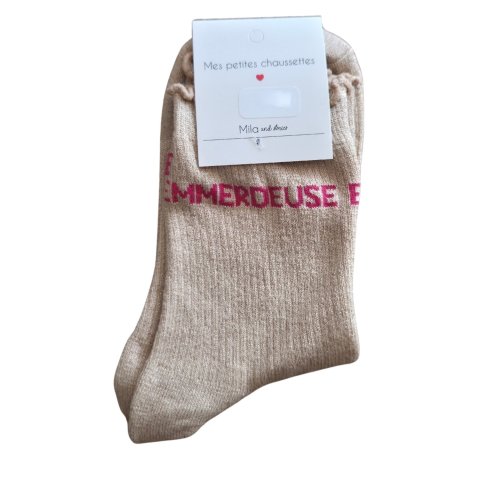 Chaussettes à paillettes EMMERDEUSE