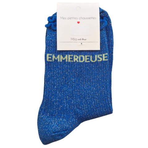 Chaussettes à paillettes EMMERDEUSE