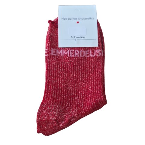 Chaussettes à paillettes EMMERDEUSE