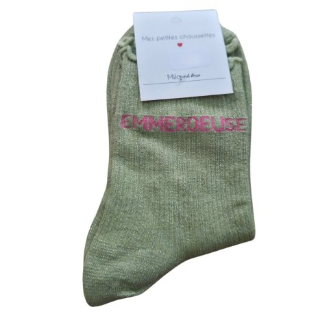 Chaussettes à paillettes EMMERDEUSE