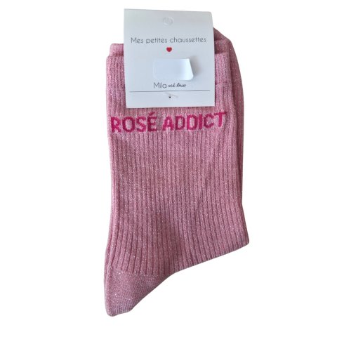 Chaussettes à paillettes ROSE ADDICT