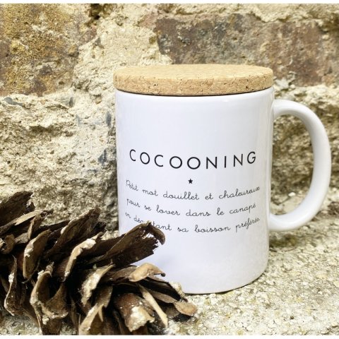 Mug avec couvercle en liège Cocooning MARCEL&LILY