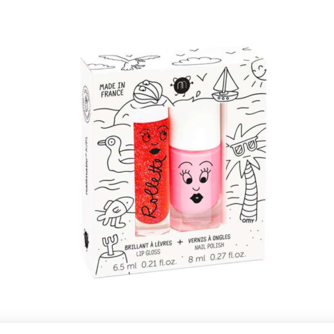 Coffret - Holidays - rollette fraise + vernis