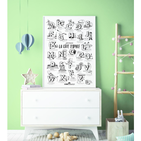 Poster à colorier ABECEDAIRE 50x70 cm