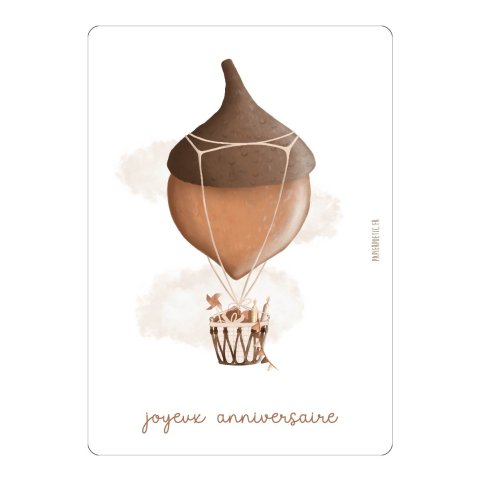 Carte - Montgolfière d'automne