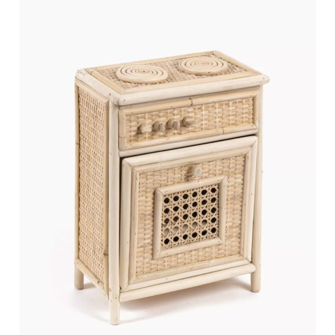 Cuisinière Malang en rotin pour poupée MINIKANE