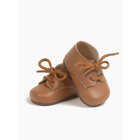 Bambinis - Paire de chaussures à lacets Derbies caramel