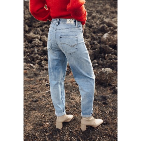 Jeans droit 7/8 taille haute Femme Freeman T.Porter Edita Palermo Med 