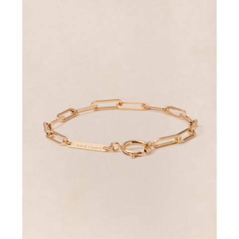 Le bracelet maillons XL doré à l'or fin 24 carats - 18cm