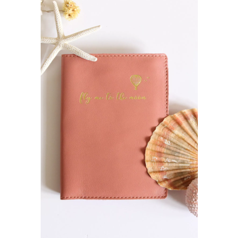Etui passeport en cuir Pampa BARNABE AIME LE CAFE