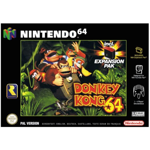 Donkey Kong 64 + Memory Expansion Pack en boîte