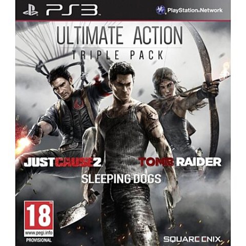 Action Pack - Tomb Raider + Just cause 2 + Sleeping Dogs - PS3