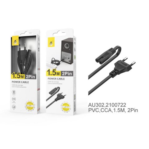 Câble Power 2 ports (Câble en 8)  1.5m