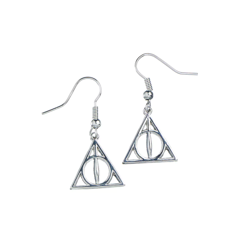 Boucles d'oreilles Harry Potter Reliques de la Mort noir et or