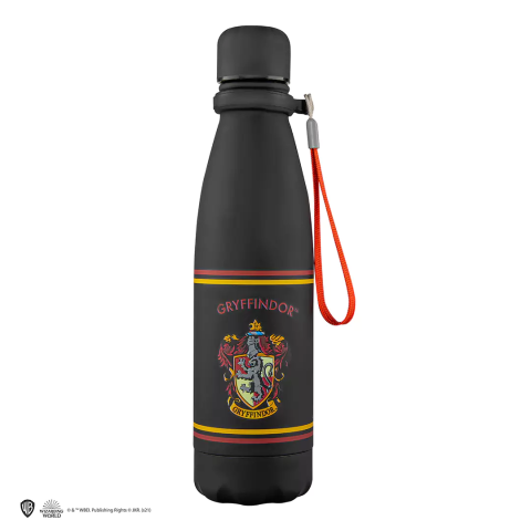 Gourde isotherme métal Harry Potter noire Gryffondor Blason