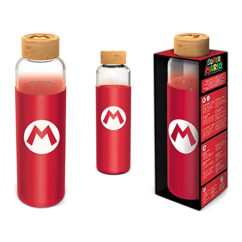 Bouteille verre et silicone Super Mario