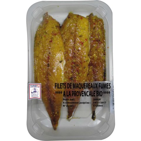Filets de maquereaux fumés aux épices provençales BIO