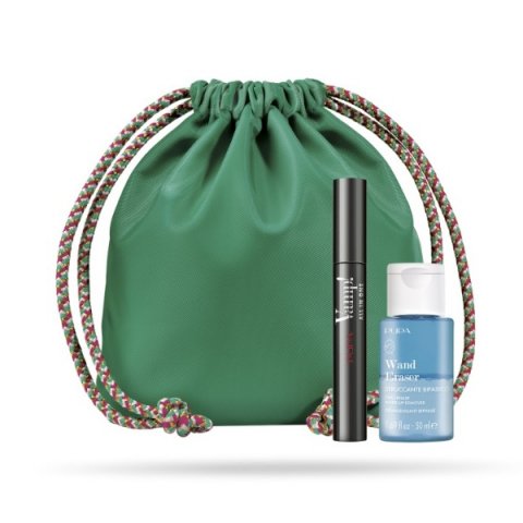 Kit Mascara All In One + Démaquillant Biphasé + Sac Vert Pupa