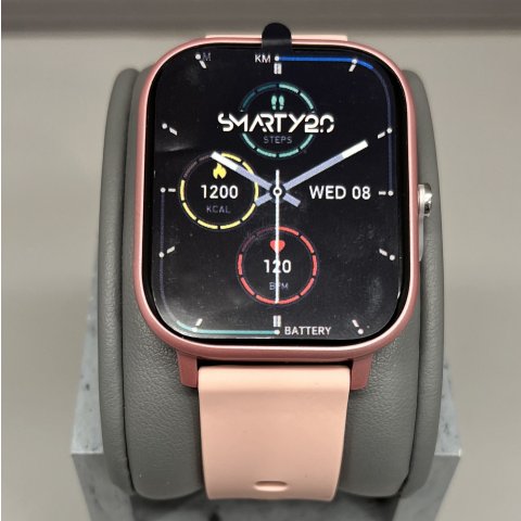 Montre connectée smarty femme bracelet caoutchouc rose