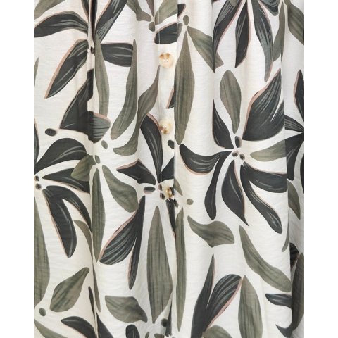 Jupe longue femme fluide boutonnée Ottavia kaki