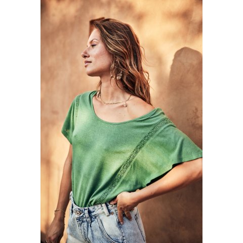 T-shirt Femme léger en linFreeman T.Porter Karla Linen foliage green