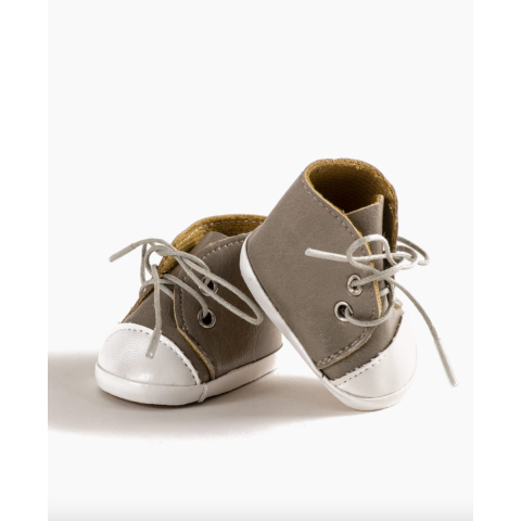 Baskets Komvers simili cuir taupe