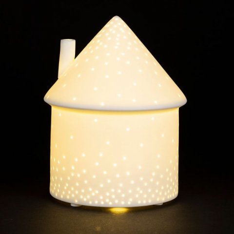 LAMPE LED MAISON EN PORCELAINE 