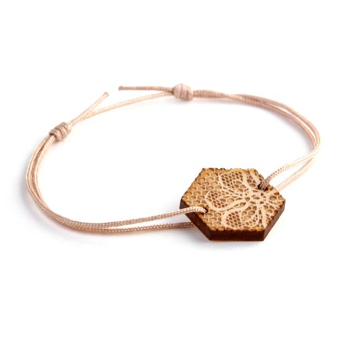 Bracelet Hexagone avec motif dentelle LES FOLLES MARQUISES