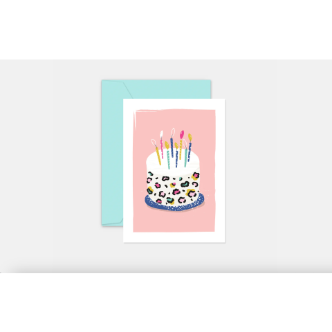 Carte postale Gâteau léopard L'ART DU PAPIER