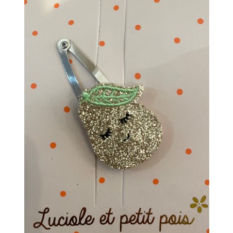 Barrette clic-clac poire