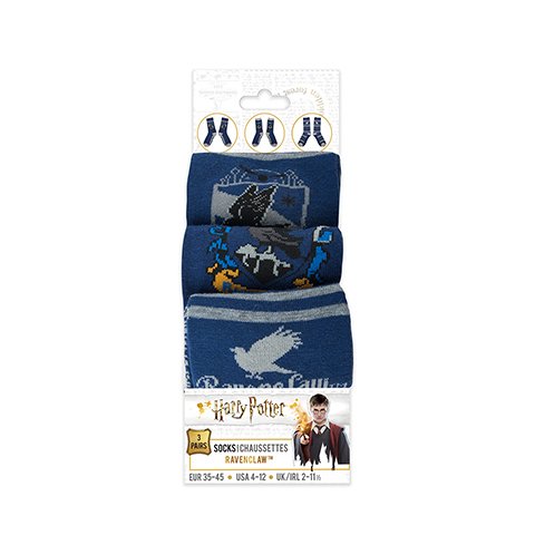 Lot 3 paires de chaussettes Serdaigle Harry Potter