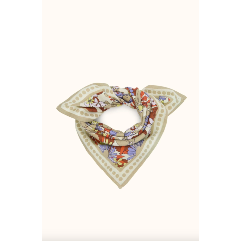 Small foulard Manika Bouquet Macadamia APACHES