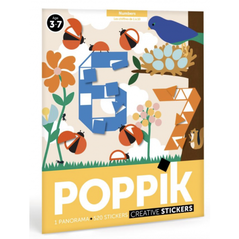Poster panorama en stickers - POPPIK - Chiffres