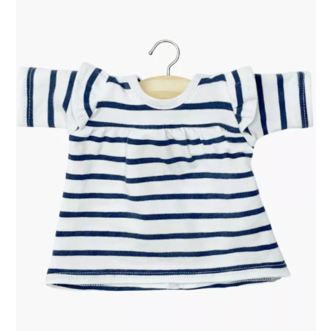 Robe Mélodie en jersey à rayures bleu marine