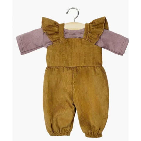 Ensemble Salopette Claudie / Mileraie havane et orchidée