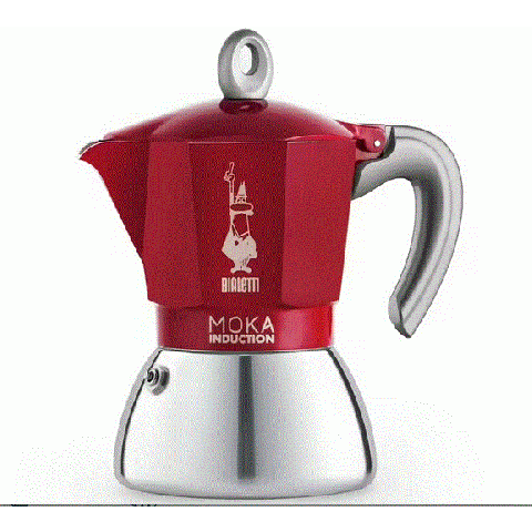 Moka expresso bialetti 6 tasses induction rouge