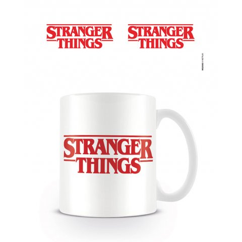 Mug Stranger Things Logo blanc et rouge