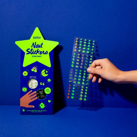 Stickers pour ongles phosphorescents - Glowy party - Nail stickers