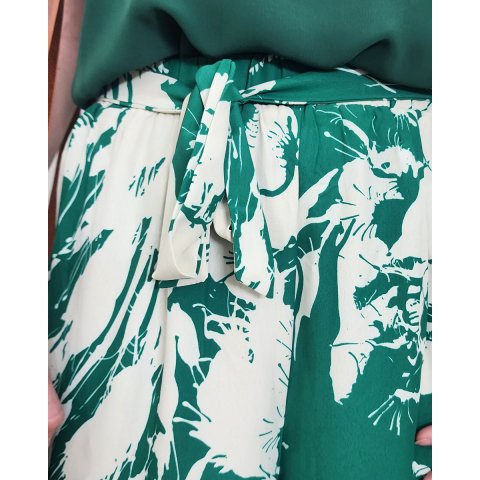 Pantalon femme fluide vert Enara