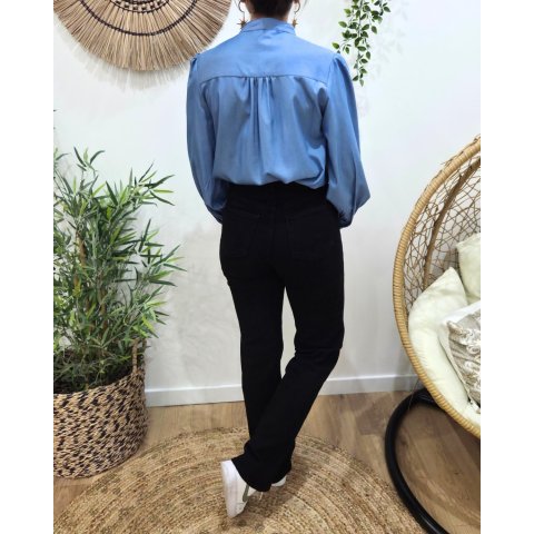 Jean femme noir wide leg