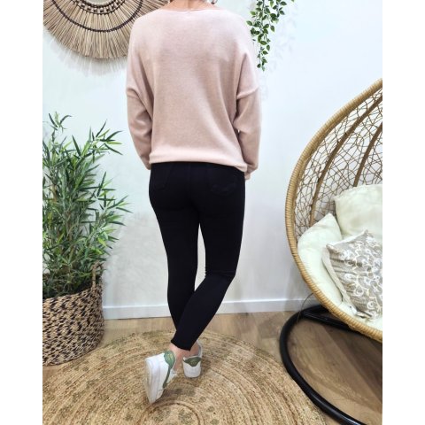 Pantalon femme marine skinny 7/8