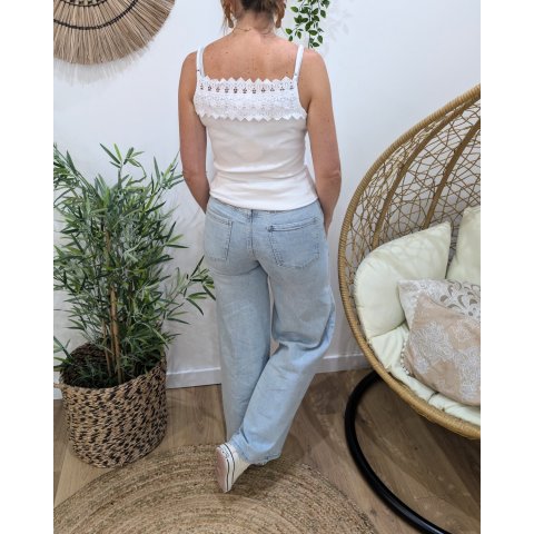 Jean femme super wide bleu très clair 