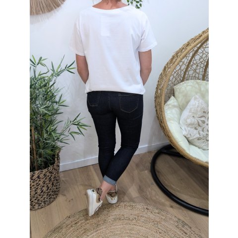 Jean femme slim bleu brut