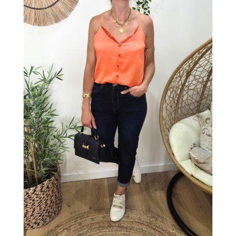 Jean femme mom bleu foncé Antonia
