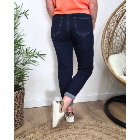 Jean femme mom bleu foncé Antonia