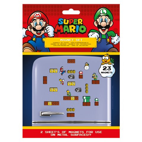 Pack de 23 aimants magnets Super Mario Nintendo